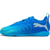 Ghete pentru fotbal Puma Future 9 Play IT Jr Ultra Blue/Puma White/Luminous Blue/Fizzy Melon, s.37.5 imaginea #2 — magazin online Desire.md