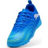 Ghete pentru fotbal Puma Future 9 Play TT Jr Ultra Blue/Puma White/Luminous Blue/Fizzy Melon, s.32 imaginea #5 — magazin online Desire.md