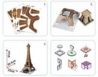 Puzzle 3D-constructor Cubic Fun Eiffel Tower (3C044h) imaginea #4 — magazin online Desire.md
