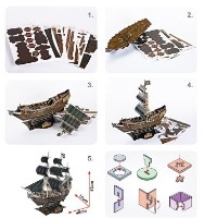 Puzzle 3D-constructor Cubic Fun Queen Anne's Revenge (T4005h) imaginea #4 — magazin online Desire.md
