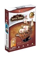 Puzzle 3D-constructor Cubic Fun Santa Maria schooner (T4008h) imaginea #2 — magazin online Desire.md