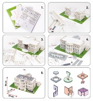 Puzzle 3D-constructor Cubic Fun The White House (3C060h) imaginea #3 — magazin online Desire.md