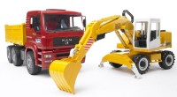 Бульдозер Bruder Buldozer MAN R-Camion constructie ManTga cu Liebherr (02751)
