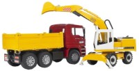 Бульдозер Bruder Buldozer MAN R-Camion constructie ManTga cu Liebherr (02751) фото №2 — интернет-магазин Desire.md