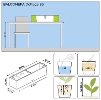 Ghiveci Lechuza Balconera Cottage 80 White imaginea #4 — magazin online Desire.md
