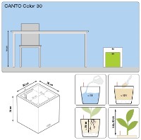 Ghiveci Lechuza Canto Color Square 30 Graphite Black imaginea #4 — magazin online Desire.md