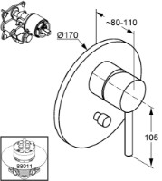 Смеситель для ванны Kludi Bozz (386500576) фото №2 — интернет-магазин Desire.md