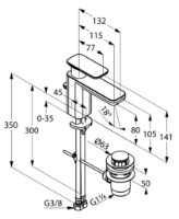 Смеситель для умывальника Kludi E2 (490230575) фото №3 — интернет-магазин Desire.md