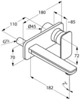 Baterie lavoar Kludi E2 (492440575) imaginea #2 — magazin online Desire.md