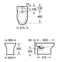 Биде Roca Georgia (A357414000) фото №2 — интернет-магазин Desire.md