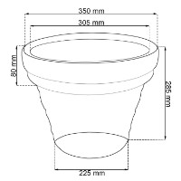 Цветочный горшок Prosperplast Decora DBDE35-R736 фото №2 — интернет-магазин Desire.md