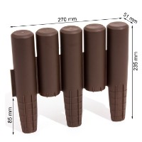 Садовое ограждение Prosperplast Palisada (IPAL5-R222) фото №2 — интернет-магазин Desire.md