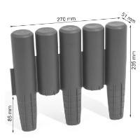 Gard decorativ pentru gradina Prosperplast Palisada Grey IPAL5-S443 imaginea #2 — magazin online Desire.md