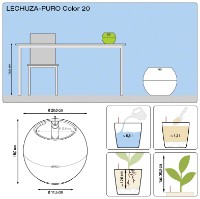 Ghiveci Lechuza Puro Color 20 Slate imaginea #5 — magazin online Desire.md