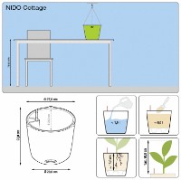 Цветочный горшок Lechuza Nido Cottage 28 White фото №3 — интернет-магазин Desire.md
