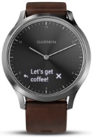 Smartwatch Garmin vívomove HR Premium Silver Tone Large with Dark Brown Leather Band (010-01850-24)