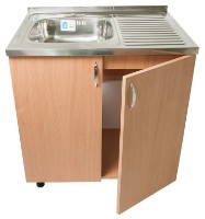 Кухонная тумба под мойку Sanmaximus Stand 80x45 Beech фото №2 — интернет-магазин Desire.md