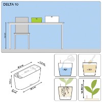 Ghiveci Lechuza Delta Premium 10 Shiny Taupe imaginea #2 — magazin online Desire.md