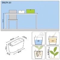 Ghiveci Lechuza Delta Premium 20 Shiny Taupe imaginea #3 — magazin online Desire.md