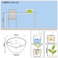 Ghiveci Lechuza Cubeto Color 30 Quartz White imaginea #3 — magazin online Desire.md