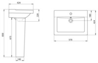 Пьедестал для умывальника Santeri Orion White (57.261) фото №2 — интернет-магазин Desire.md