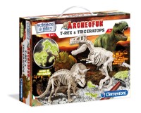 Детский набор для исcледований Clementoni Archeofun T-Rex and Triceratops (61245)