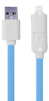 Cablu USB Remax Bamboo 2in1 Lightning+Micro cable Blue
