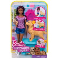 Păpușa Barbie Set Newborn Pups (FBN17)