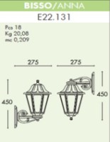 Уличный светильник Fumagalli Bisso/Anna (E22131000WXE27) фото №2 — интернет-магазин Desire.md
