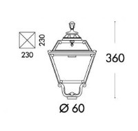 Уличный светильник Fumagalli Minilot/Golia (Q23111000AXE27) фото №2 — интернет-магазин Desire.md