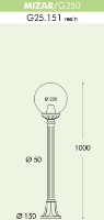 Уличный светильник Fumagalli Mizar/G250 (G25151000WYF1R) фото №2 — интернет-магазин Desire.md