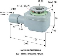 Sifon pentru cada-duș Remer 914INC imaginea #2 — magazin online Desire.md