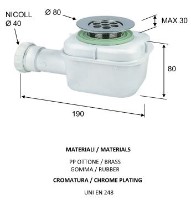 Sifon pentru cada-duș Remer 914NI imaginea #2 — magazin online Desire.md