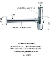 Сифон для раковины Remer 970Z114 фото №2 — интернет-магазин Desire.md