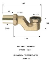 Сифон для ванны Remer 98112 фото №2 — интернет-магазин Desire.md