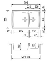 Кухонная мойка Plados Harmony HR0792 UG55 Sahara фото №2 — интернет-магазин Desire.md
