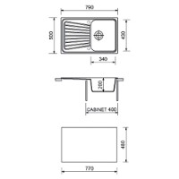 Кухонная мойка Plados Spazio SP0791 UG98 Polar White фото №2 — интернет-магазин Desire.md