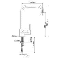 Baterie bucătărie Plados Venmix20 UM64 Dark Brown imaginea #2 — magazin online Desire.md