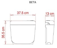 Бачок для унитаза Visam Beta (405-002) фото №2 — интернет-магазин Desire.md