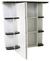 Шкаф с зеркалом Sanmaximus 700 Shelf Black фото №2 — интернет-магазин Desire.md