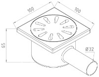 Трап для душа GPD Full Inox 100x100x65 (YSZ07) фото №2 — интернет-магазин Desire.md