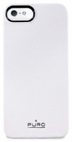 Husa de protecție Puro Eco-leather Cover for iPhone 5 White (IPC5WHI)