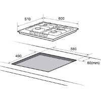 Plită incorporabilă cu gaz Midea MG697TX imaginea #2 — magazin online Desire.md