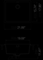 Кухонная мойка Schock Brooklyn N-100L Nero фото №2 — интернет-магазин Desire.md