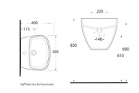 Умывальник Ege Vitrifiye Alvona 1th (86511)  фото №2 — интернет-магазин Desire.md