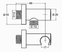 Душевой держатель Kludi A-QA (6054705-00)  фото №2 — интернет-магазин Desire.md