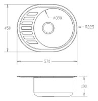 Кухонная мойка Fabiano 57x45 0.8 RIF Left фото №2 — интернет-магазин Desire.md