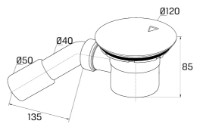 Сифон для душевого поддона New Trendy ABC-90 S-0023 (05880) фото №2 — интернет-магазин Desire.md