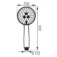 Pară de duș Ferro Bello 3F S380B  imaginea #2 — magazin online Desire.md