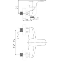 Baterie de duș Ferro Nice 97060/1.0 imaginea #2 — magazin online Desire.md